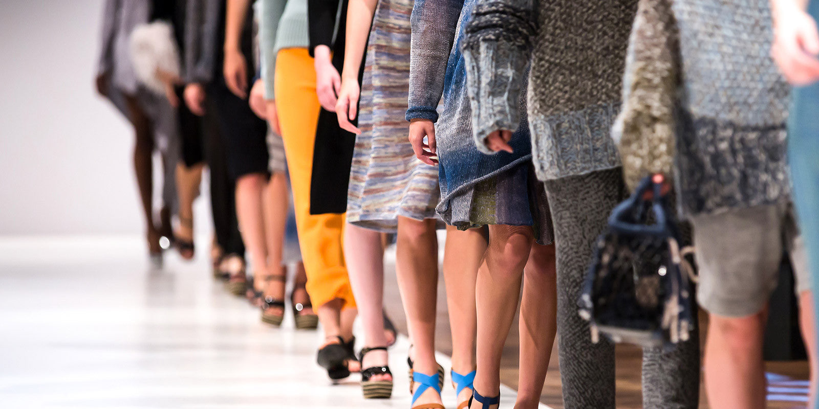 Backstage prior to the real catwalk